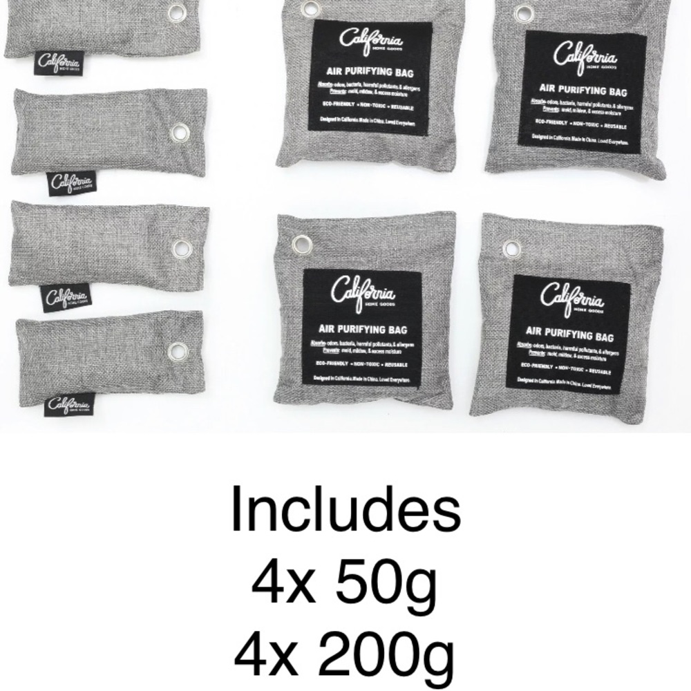 California Home Goods Air Purifying Pack Gym Bag Shoe Deodorizer 4 x 200g / 50g